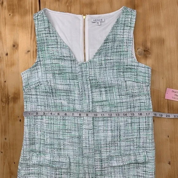 Venus Terrace Tweed Mini Shift Dress in Blue Multi Sz 6 - Picture 15 of 16